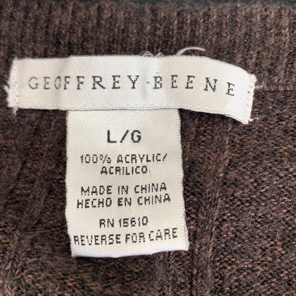 Geoffrey Beene Brown Sweater Vest - Picture 5 of 8